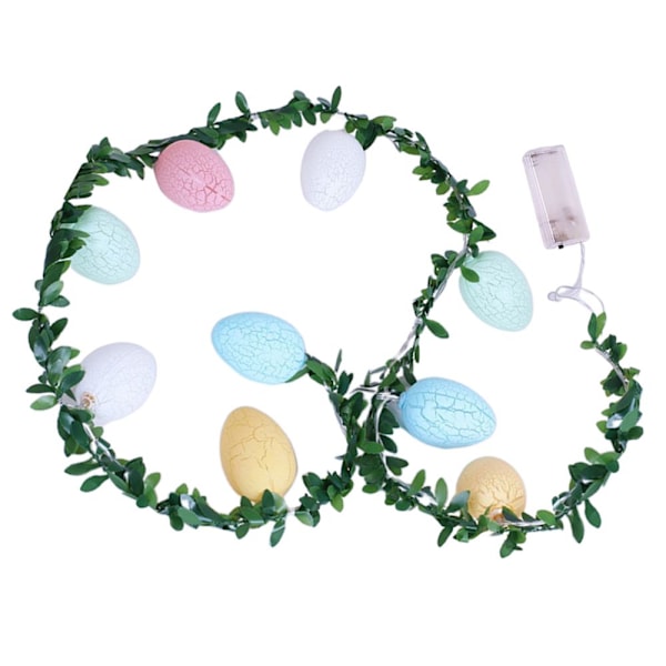 Påskägg Ljusslinga DIY Utomhusfest Dekor Spräckta Ägg 2.6m