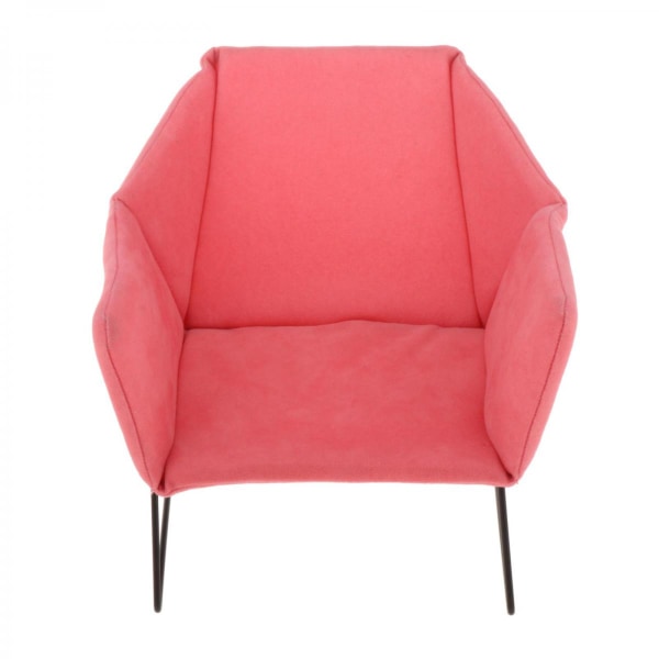 Miniatyr Dockhus Soffa Fåtölj Dockhusmöbler Soffa 1/6 Rosa