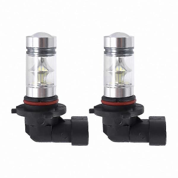 2 stk. 6000K Super Hvide H10 LED Tågelygter, 100W 1200LM, Passer til 9045 9145 9140 Black