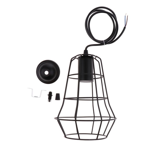 hängande lampskärm hängande järnlampa skärm tråd vintage ljus