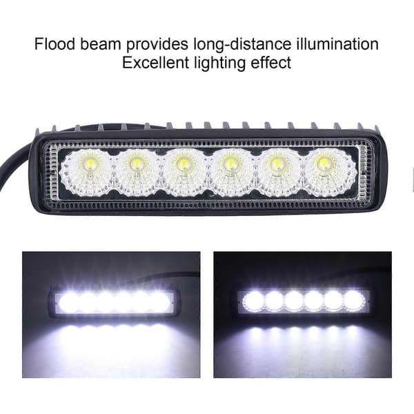 2 st LED arbetsbelysning 18W IP67 Vattentät Aluminiumlegering Universal Modifiering för Bil