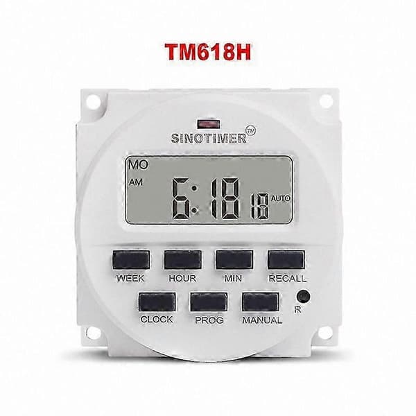 SINOTIMER TM618H-4 Digitaalinen ajastinkytkin 12V DC ohjelmoitava rele