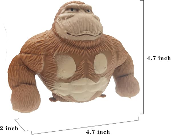 [RM]Stræk Gorilla Figur Gorilla Latex Gorilla Blødt Strækbart Gorilla Legetøj