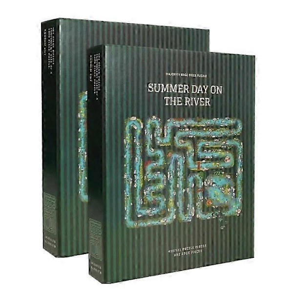 Edge Piece Puzzle Game, Unique River Themed Puzzle 2pcs