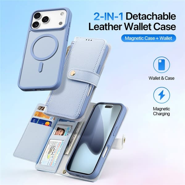 DUX DUCIS iPhone 17 Pro Max/18 Pro Max 2i1 Magnetisk Etui Lawa Series Blå 217