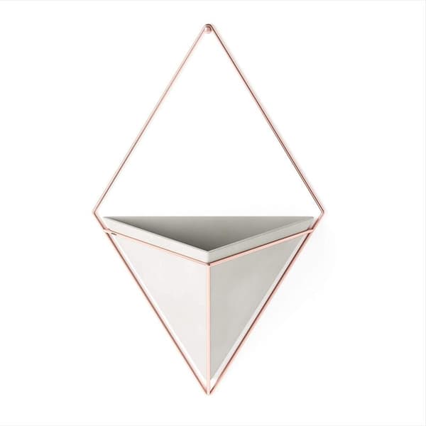 [RM]Gold + White Large Hanging Pot Wall Decor, for displaying small plants, pens and pencils, makeup accessories