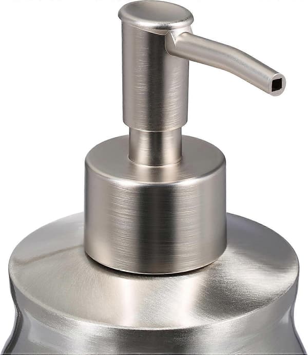 Tvåldispenser, påfyllningsbar, rostfritt stål, för badrum och kök, silver, 16,5*9cm