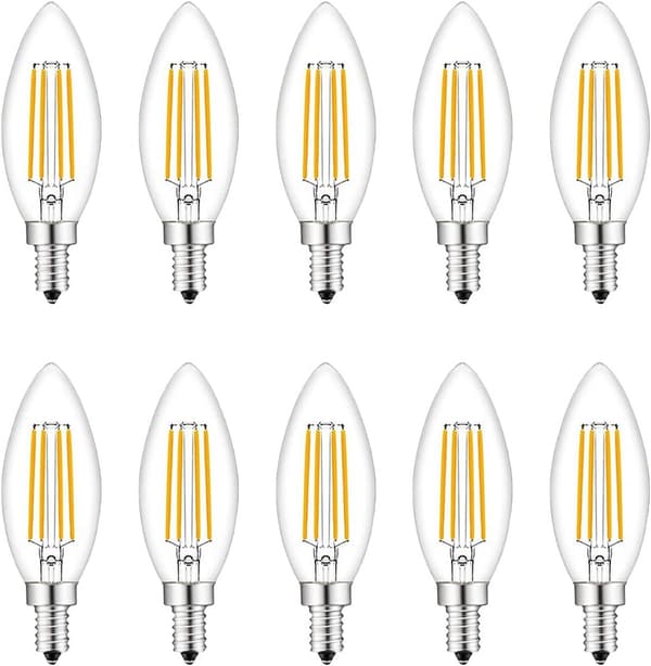 Small Screw LED Bulbs, 10-Pack E14 Light Sources Dimmable, Incandescent Bulbs 4W E14/SES Equivalent, 220V, Warm White 2700K, FanciBuy[RM]