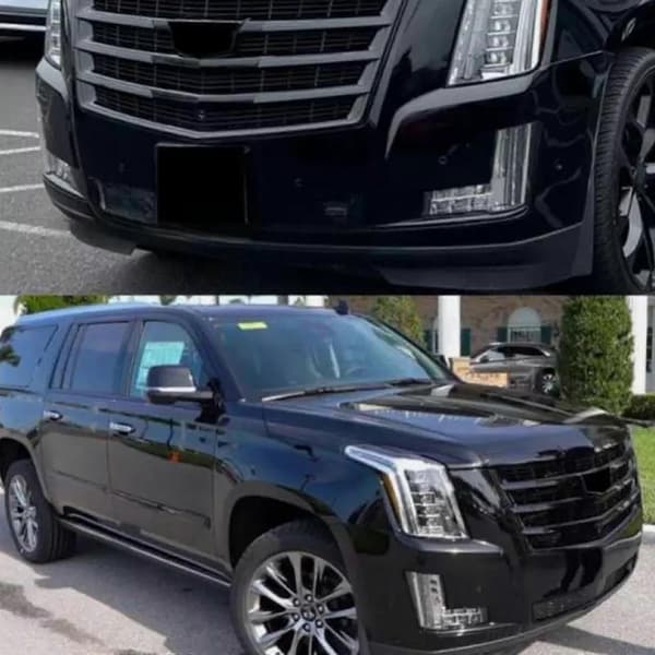 2015-2020 Cadillac Escalade Platinum Frontkofangerbeklædning & Grill | Højglans Sort | Direkte Pasform