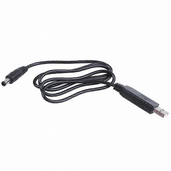 DC 12V til 5V Konverteringsmodul med 2,1 mm x 5,5 mm Hanstik, USB til DC Strømkabel Stikadapter til Elektronikprojekter Black