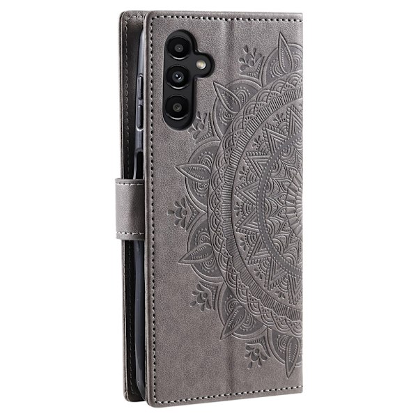 Kompatibel med Samsung Kompatibel med Kompatibel med Galaxy A34 5G Fodral Mandala Läder Grå 75
