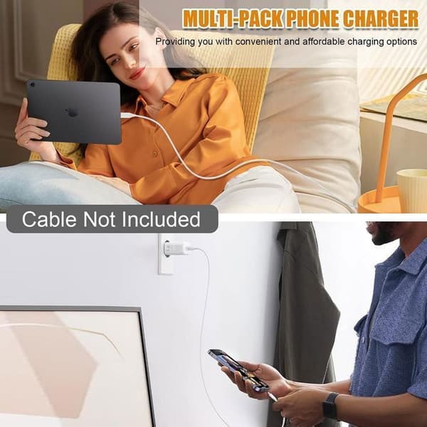 Snabbladdare USB-C - e.f.connection - 45W - Vit - Kompatibel med Samsung Galaxy A16 A17 A36 A56 S25[RM] Vit