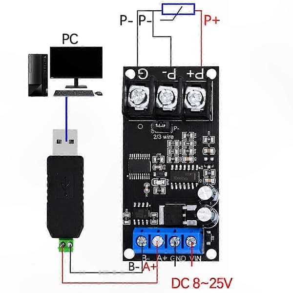 PT100 Termistor RTD Termoelement Temperatur Sensor Transmitter Modul med RS485 MODBUS RTU