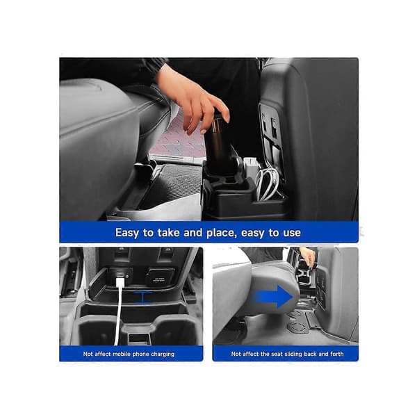 [RM]Rear Dual Cup Holder Compatible with Accessories 2021 2022 2023, Expandable Removable