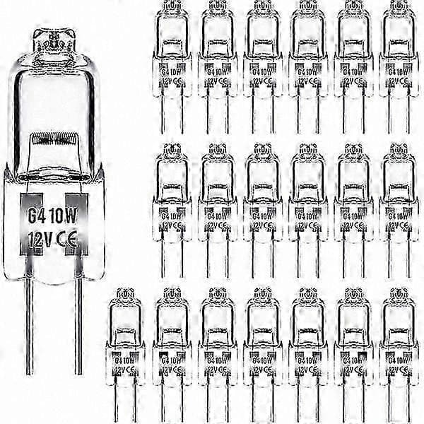 Varmhvite 10W 12V G4 Halogenpærer - 20-pakning 10W