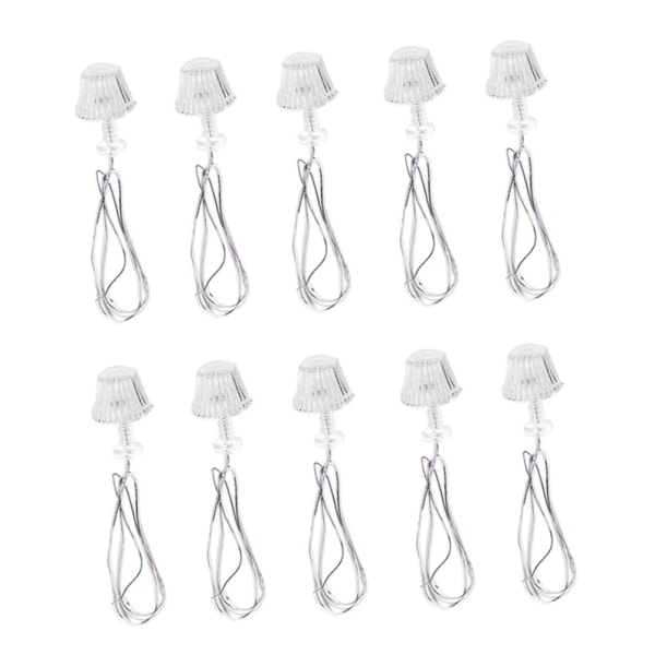 10 st 1:25 Miniatyr Lampa Guld Bordsbelysning Dekoration Dockhus 23mm