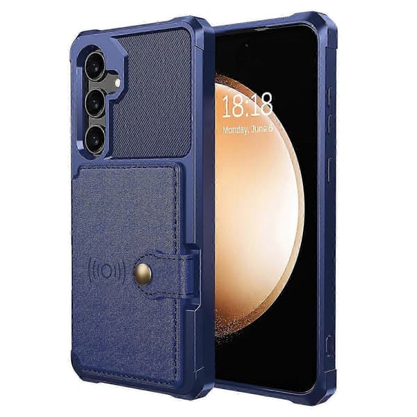 ZM03 Samsung A55 5G -kotelo lompakolla ja magneettisella autotelineellä Multicolor Style D
