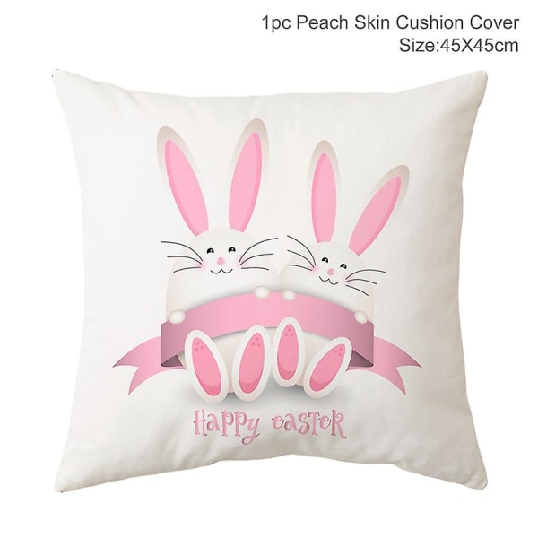 Påskhare Träprydnader Glad Påsk Dekoration För Hemmet Kanin Påskägg Festdekoration Hängen Påskhare Dekor Gåva Easter pillow5