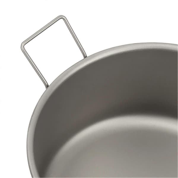 [RM]2024 Titanium Saucepan Foldable Handle Ultralight Eco-Friendly Rounded Edge Multifunctional Camping Pot for Eggs Noodles Cooking