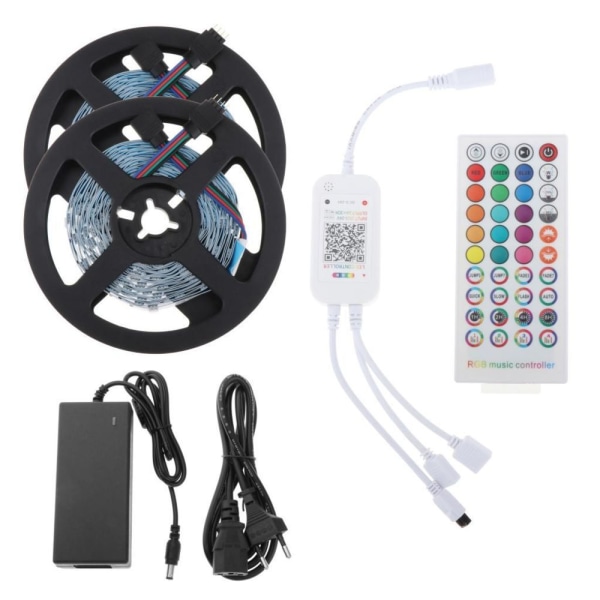 LED Strip Lights 5050 RGB LED Slingor med Strömadapter 10m