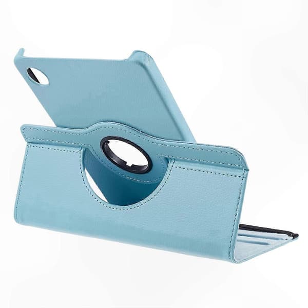 Roterende stativ PU læderetui til 10,4 tommer tabletcover Light blue Baby Blue