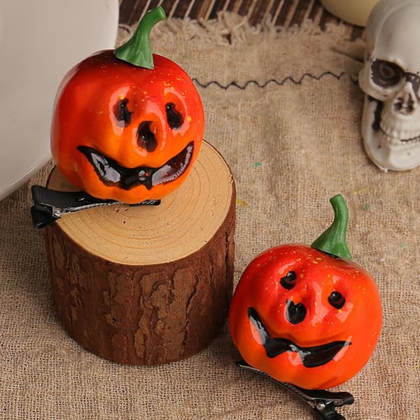 Halloween Hårklemmer Halloween Hårtilbehør Græskar Hårnåle Børn Voksen