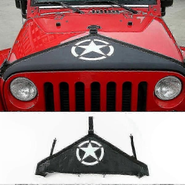 Specialtilpasset Motorhjelmsbeskytter til Jeep Wrangler JK 2007-2017 med Stilfuldt Design Tilbehør