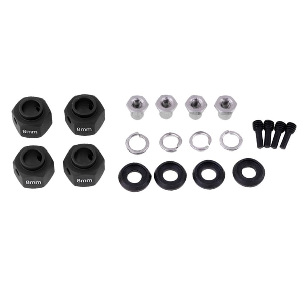 8mm hex hjulkombination längre koppling för traxxas trx4 1/10 rc crawler svart