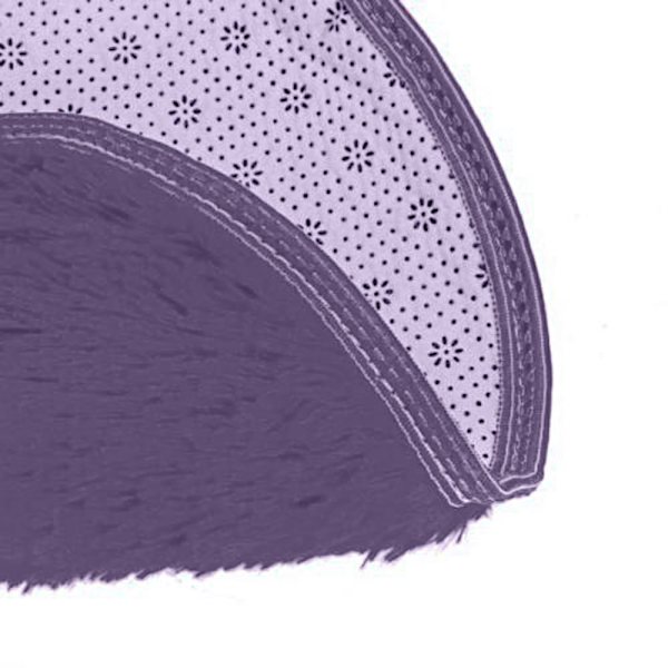 80 cm Lurvig Ryamatta Sovrumsmattan Fluffig Halkfri Golvmatta Mörklila