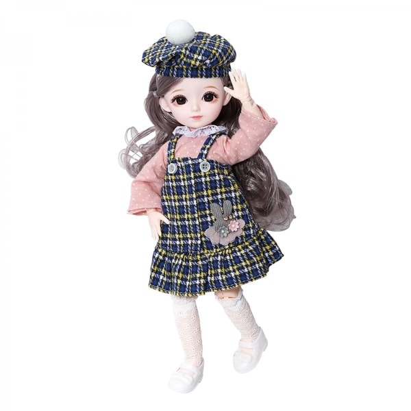 12 tum BJD Prinsessa Mode Docka Kläder Utklädnad Rosa Rollek Leksak