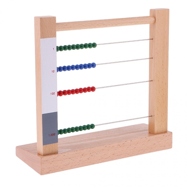 1 set Montessori Math Counting Toy Bead Frame Abacus Intellectual Development Leksaker för Baby Child