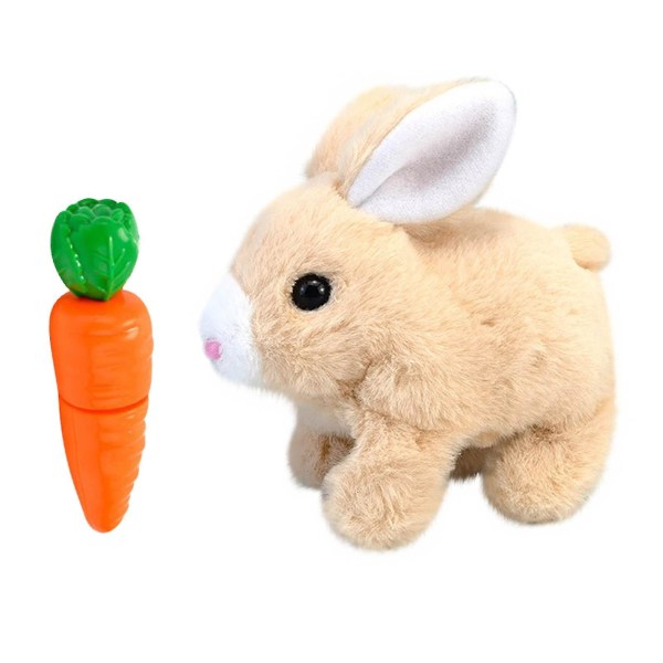 Bunny Toys Interaktiva Leksaker Kaniner kan gå och prata, påskplysch fylld kaninleksak Gå kanin Pedagogiska leksaker för barn, hoppande öron med Carr