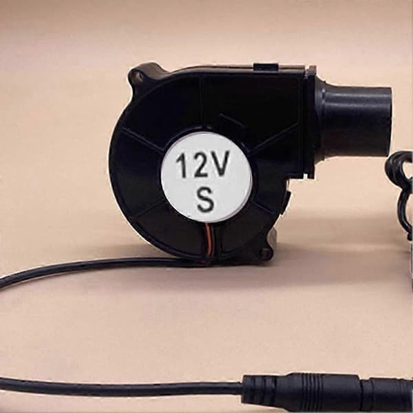12V 7530 PWM Luftblæser til BBQ, Camping, Picnic, Ildværktøj Black
