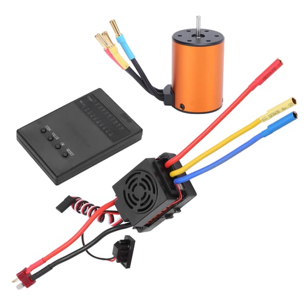 [RM] Waterproof 3650 3100KV Brushless Motor 60A ESC Programming Card Combo Set for 1/8 1/10 RC Car