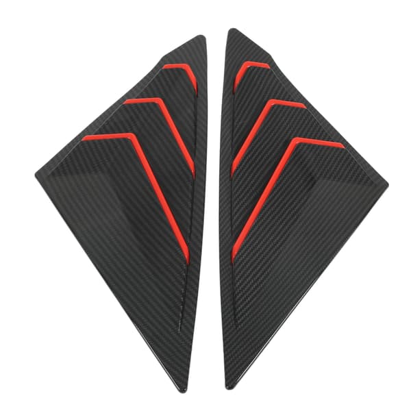 [RM]2 Pcs Rear Side Window Louvers Durable Replacement for Civic 2021-2022 11th Gen Carbon Fiber Style 1.3