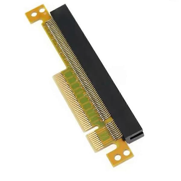 PCI Express 8X til 16X Extender Converter Riser Card Adapter Han til Hun PCIe PCI-E Forlængerkort Adapter Yellow   black