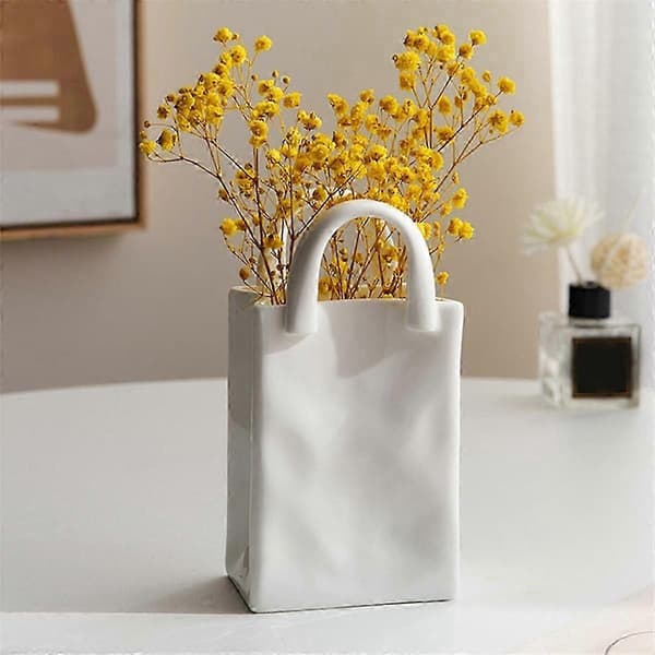 Nordic Home Deco Håndtaske Keramiske Vaser til Blomster Moderne Rum Deco B