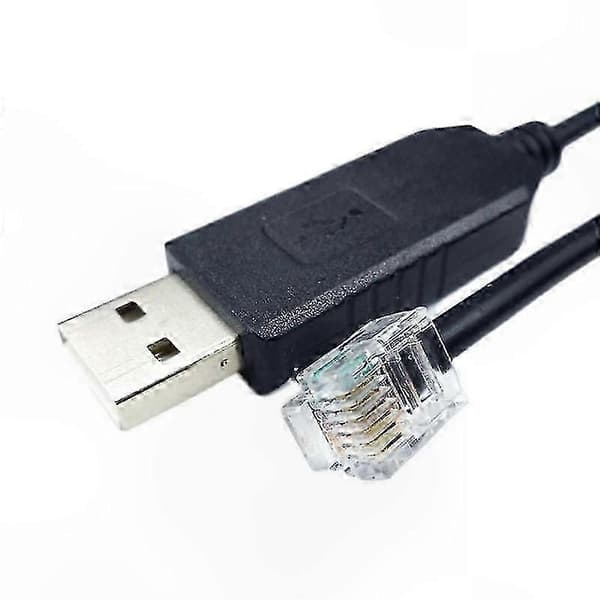USB til RJ12-adapterkabel til teleskopmontering, seriel forbindelse til pc-styret astronomiudstyr Black