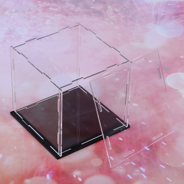 5x5x5cm akryl dammskyddsbox akryl leksak utställningsbox