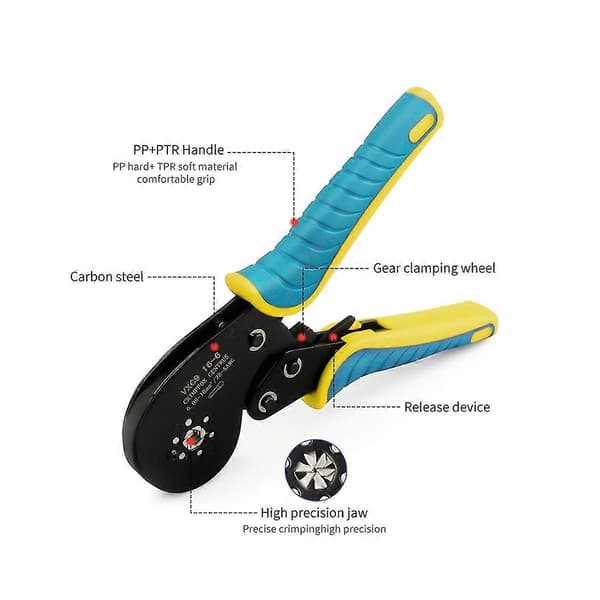 [RM]Vxc9 16-6 Crimping Tool Tubular Terminal Crimping Tool Electrical Pliers 0.08-16mm High Precision