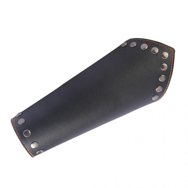 Handske I Läder Unisex Armskydd Medeltida Vakt Bracer Kostym Tillbehör Svart