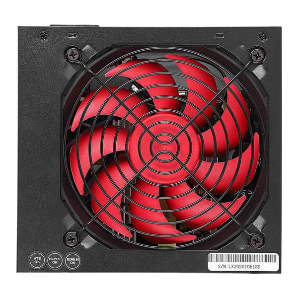 [RM]Desktop Computer Power Supply Red Silent Fan ATX 24-PIN