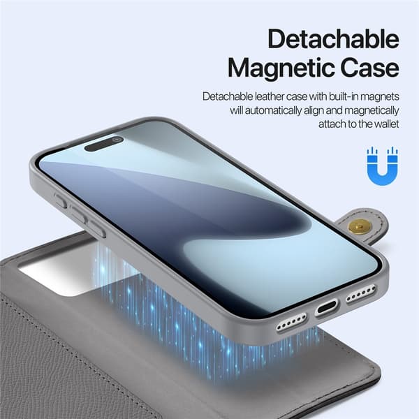 DUX DUCIS iPhone 17 Pro Max/18 Pro Max 2i1 Magnetisk Etui Lawa Series Grå 215