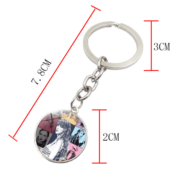 Singer Taylor Swift Album Charm Nyckelring Hänge 2st style 6