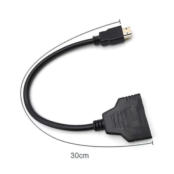 HDMI Splitter Adapterkabel HDMI Splitter 1 ind 2 ud HDMI Han til Dobbelt HDMI Hun 1 til 2 [MI]