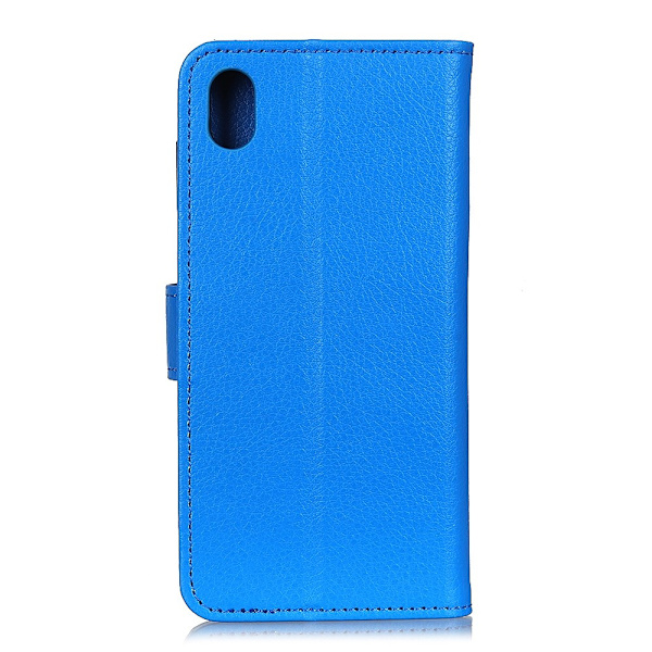 Xiaomi Redmi 9A - Litchi Fodral - Blå Blå Blue Blå