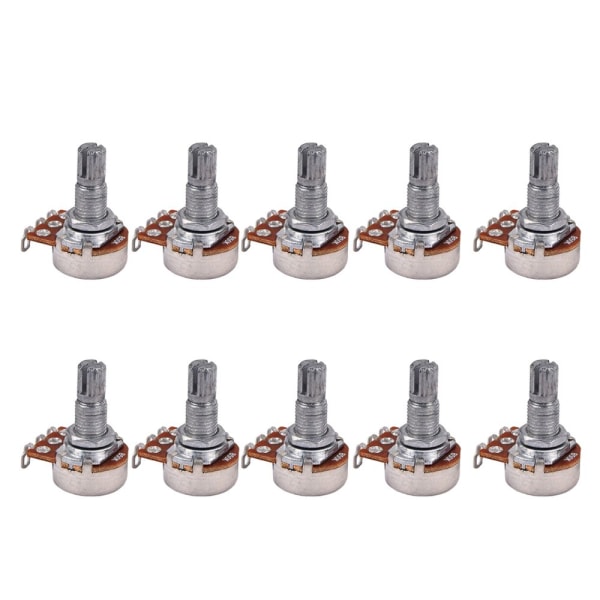 10st 18mm lång potentiometer med delat skaft för bas elgitarr b50k