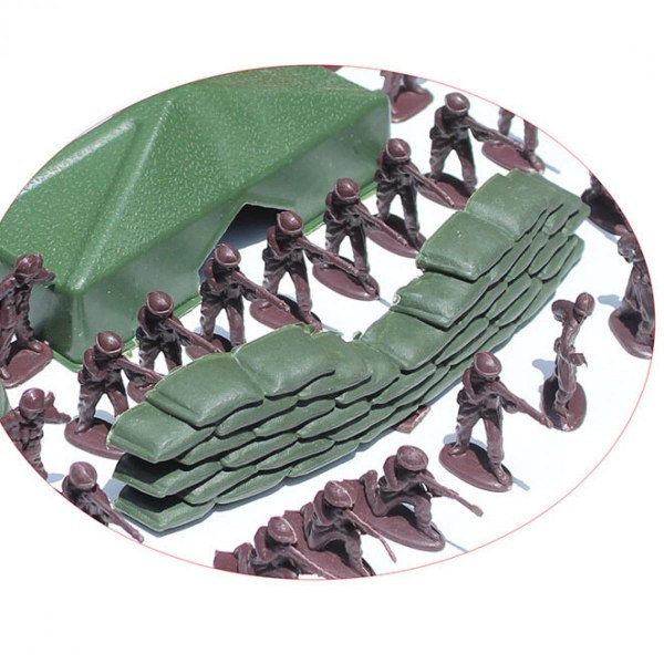 100 st Army Combat Game Soldat Set Militär leksak Barnvän present