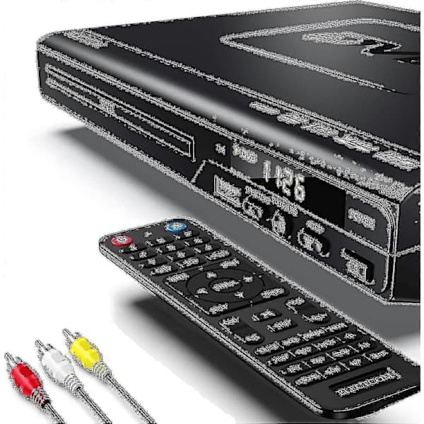 [RM]DVD Player for TV, Blue Ray DVD Player with Remote Control, HDMI Cable (Includes Cleaning Cloth) Wigslar