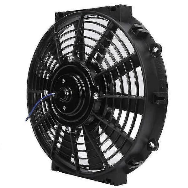 Elektrisk køleventilator 24V DC-motor vendbar 10 lige blade ABS jernmateriale universal bilradiator